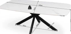 Couchtisch Helios | 130 x 70 x 45 cm | weiß