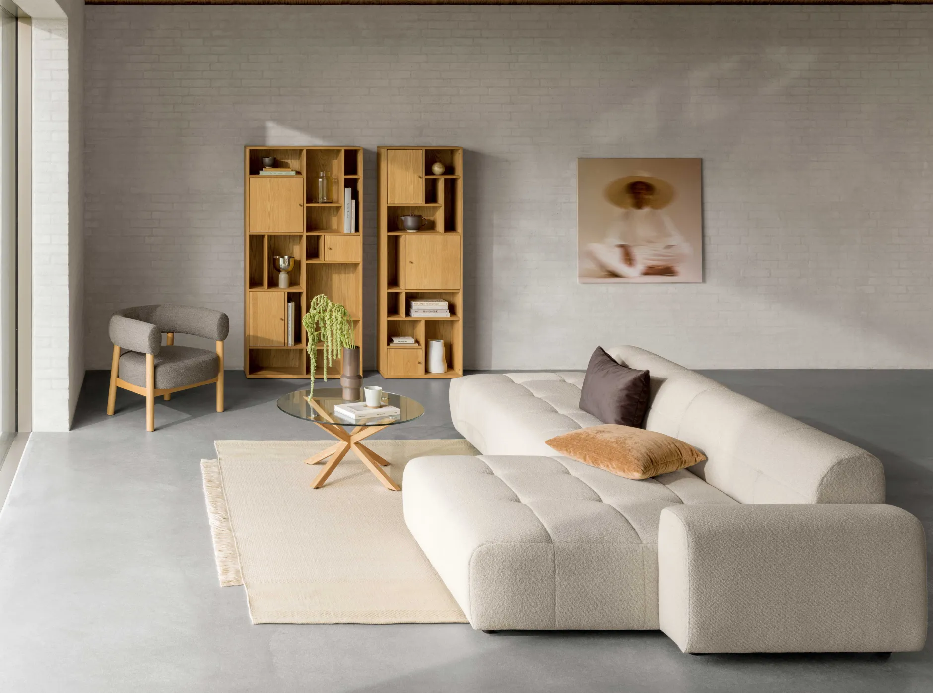 Couchtisch Hennie ø82cm - Eiche Dekor