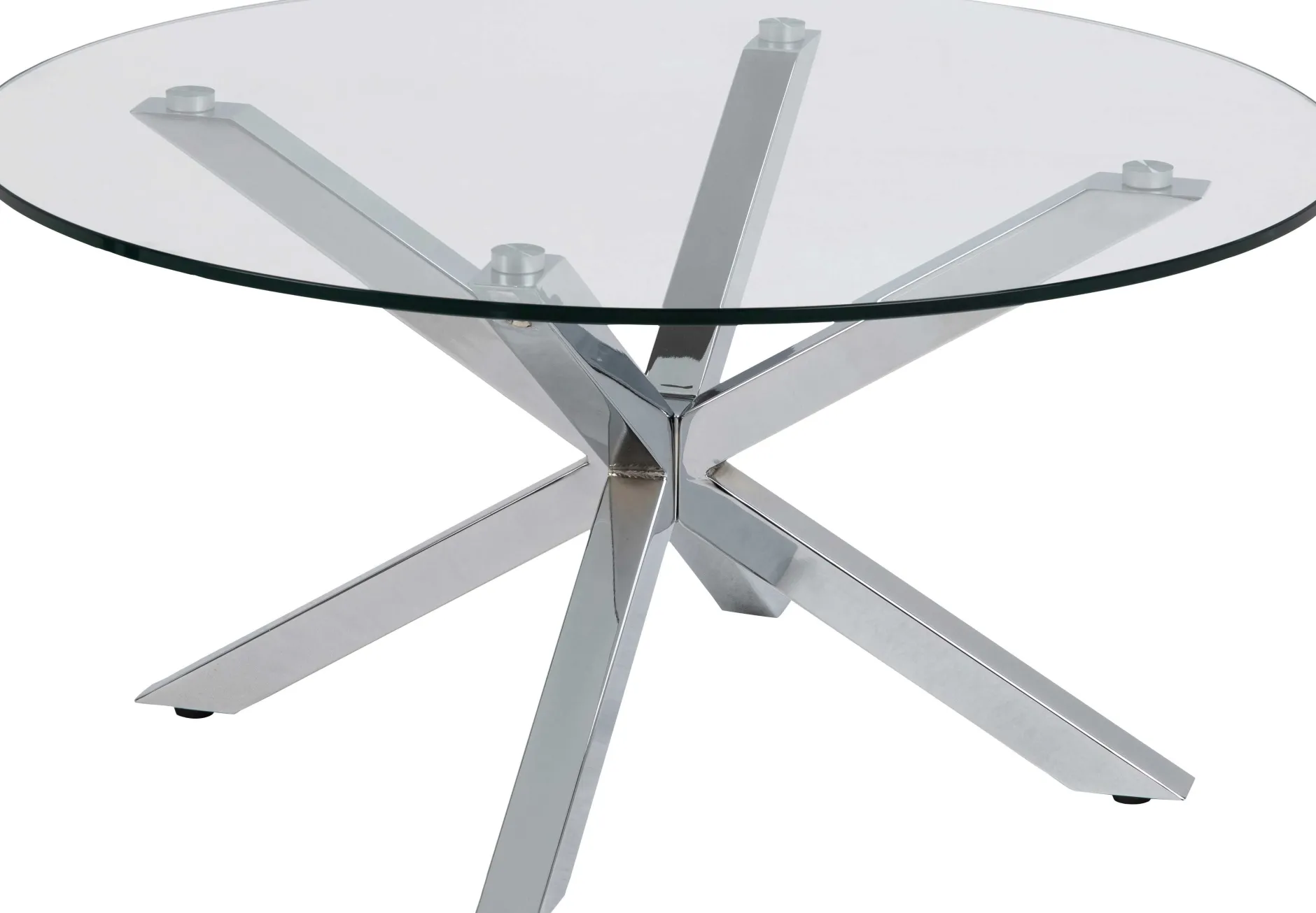 Couchtisch Hennie ø82cm - Tischplatte aus Glas