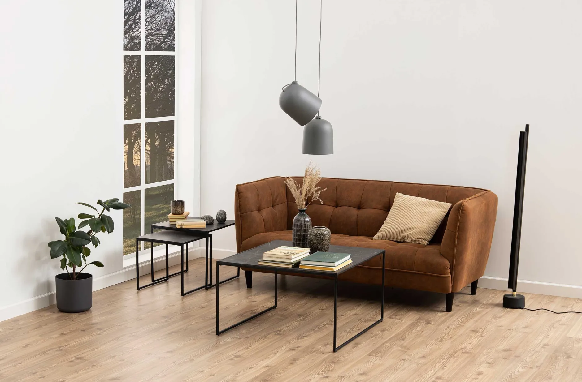 Couchtisch Inacio 80x80 - schwarz