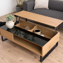Couchtisch Izzy 110cm - Eiche/schwarz