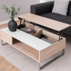Couchtisch Izzy 110cm - Eiche/Weiß