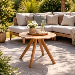 Couchtisch Janeiro 60cm Gescova - Teakholz Braun