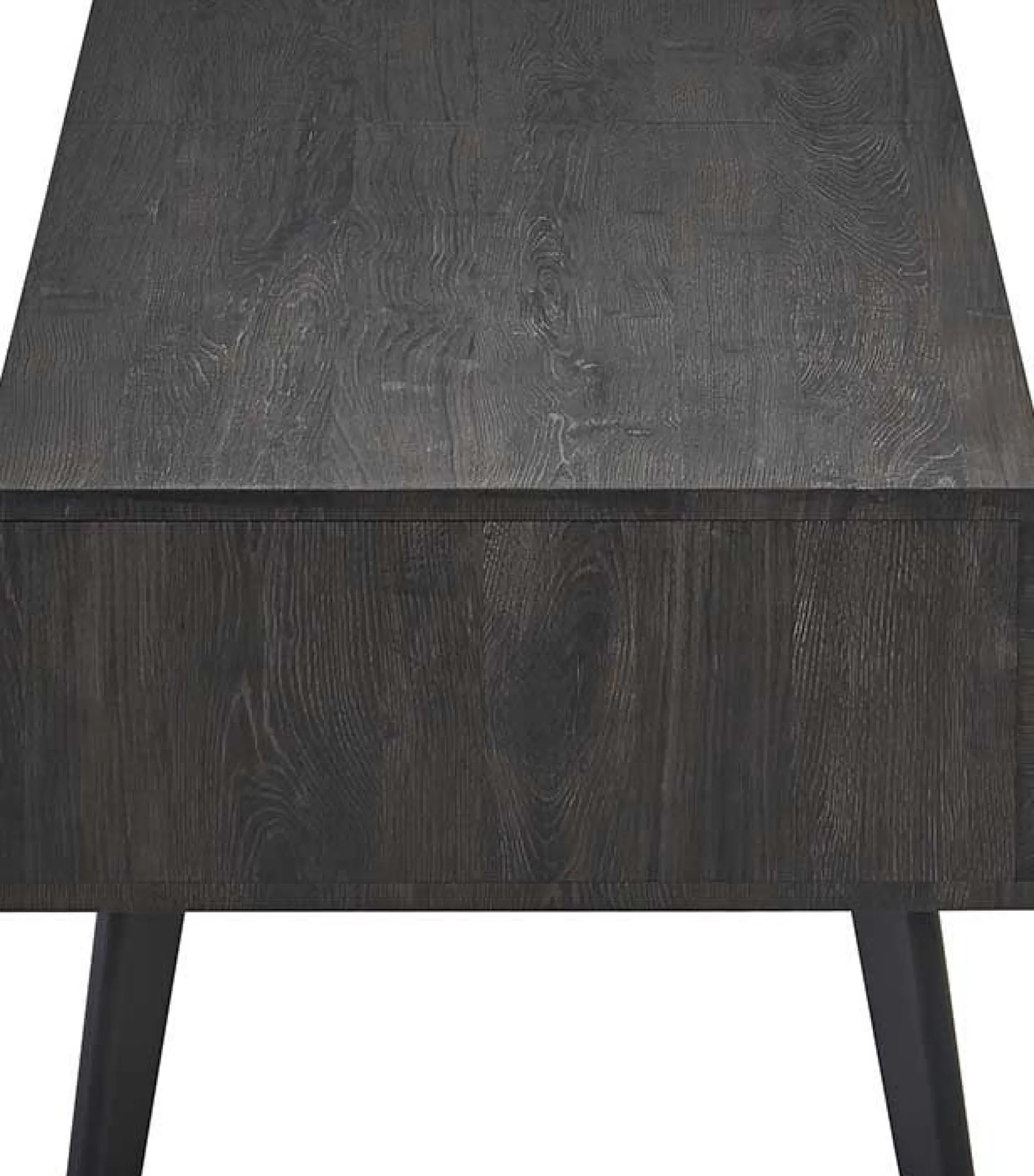 Couchtisch Justine - 120x60x45cm - verstellbar - mit Ablage - dunkelbraun