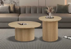 Couchtisch Lagos - Ø80x38cm - Eiche Dekor