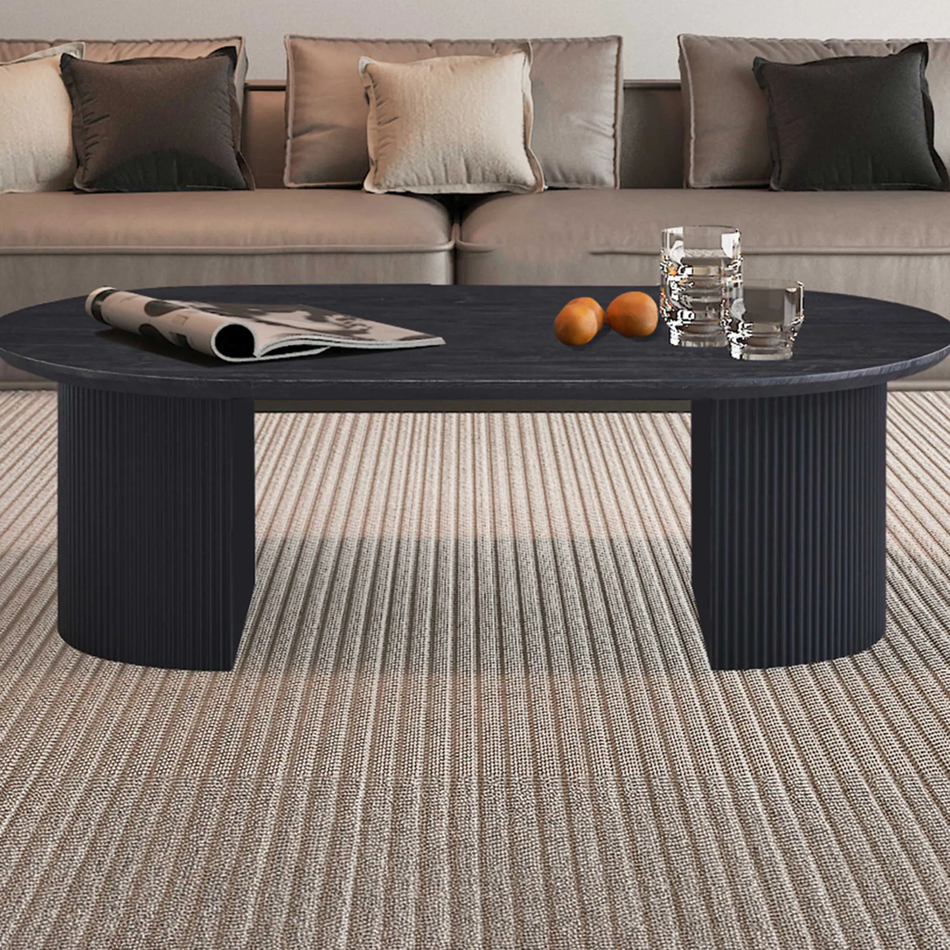 Couchtisch Lagos | 120 x 70 x 38 cm | Dunkelbraun