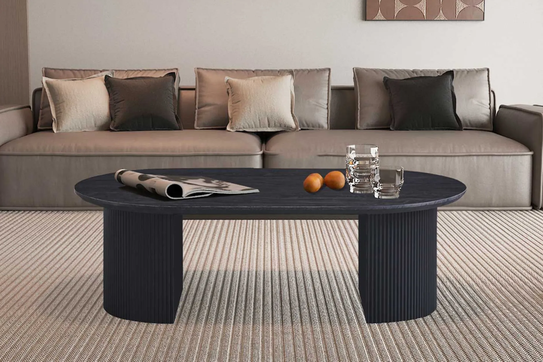 Couchtisch Lagos | 120 x 70 x 38 cm | Dunkelbraun