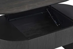 Couchtisch Lagos - 120x70x45cm - verstellbar - mit Ablage - dunkelbraun