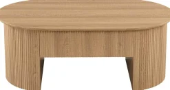 Couchtisch Lagos - 120x70x45cm - verstellbar - mit Ablage - Eiche Dekor