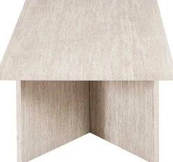 Couchtisch Litar - 125x65x42cm - beige Travertin