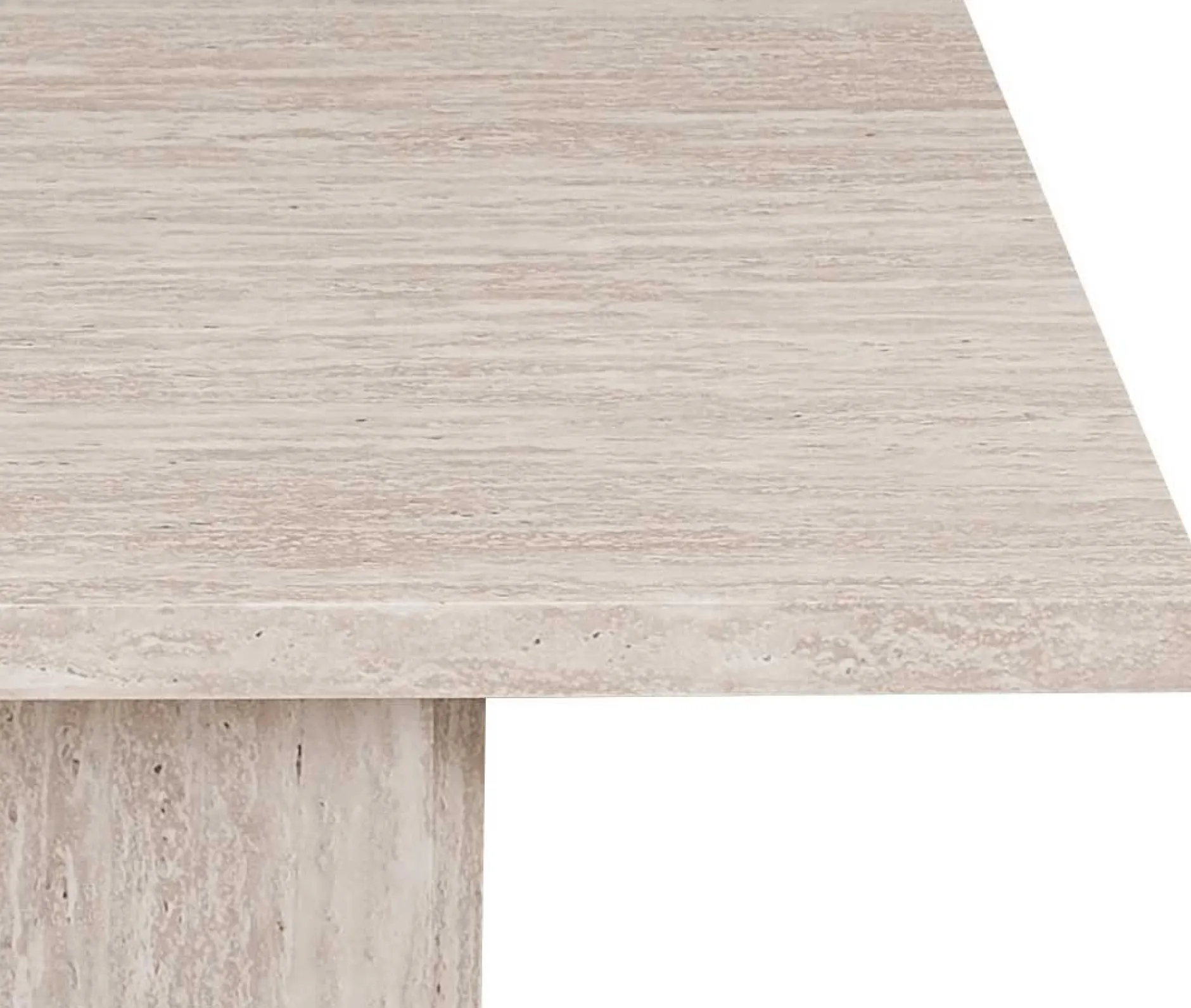 Couchtisch Litar - 125x65x42cm - beige Travertin
