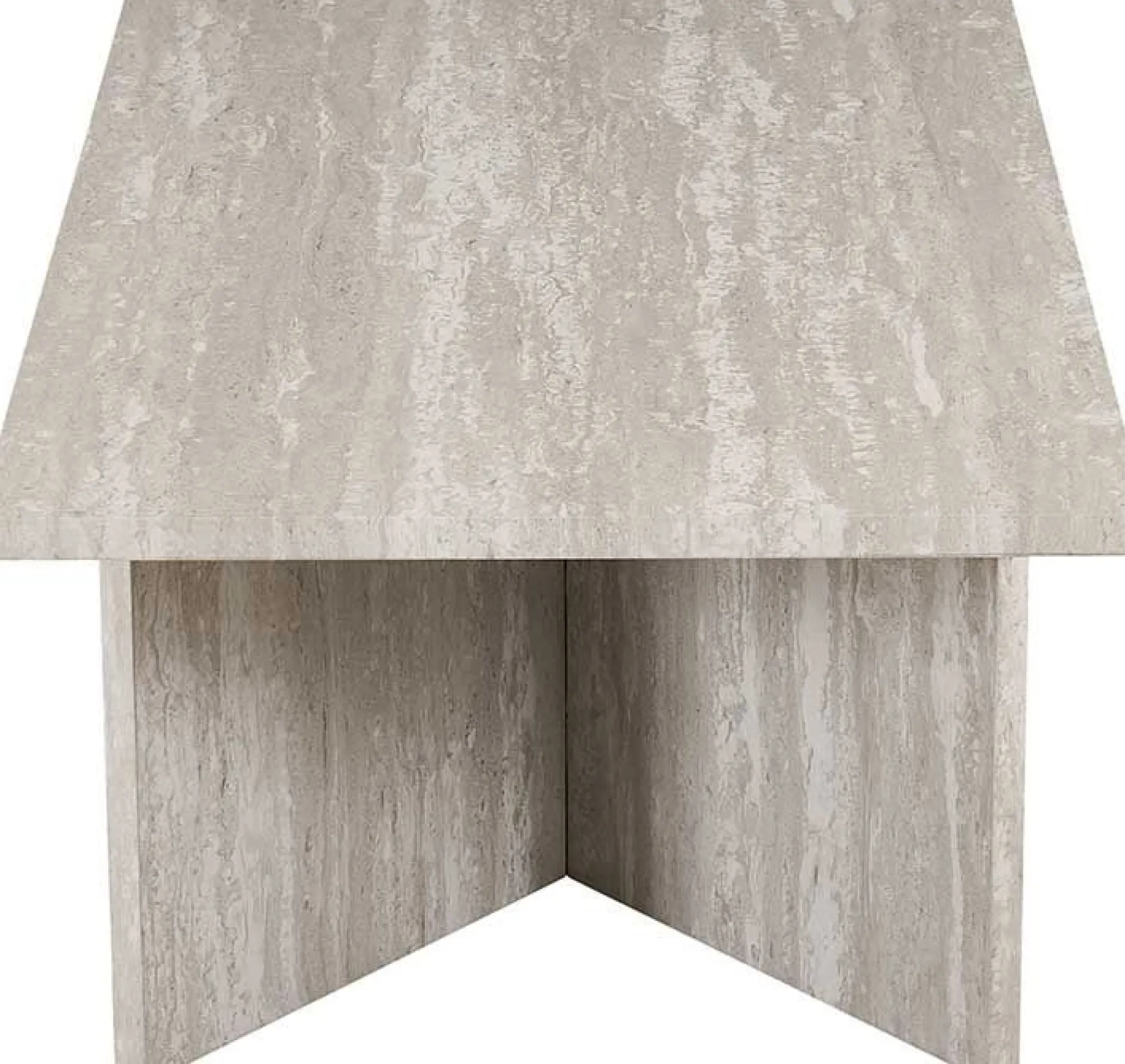 Couchtisch Litar - 125x65x42cm - Travertin grau