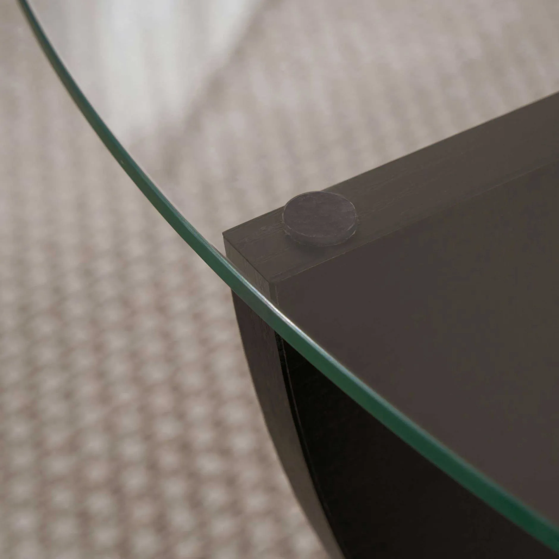 Couchtisch Liya - 100% TEMPERED GLASS - Holzschwarz - 30 x 90 x 90 cm