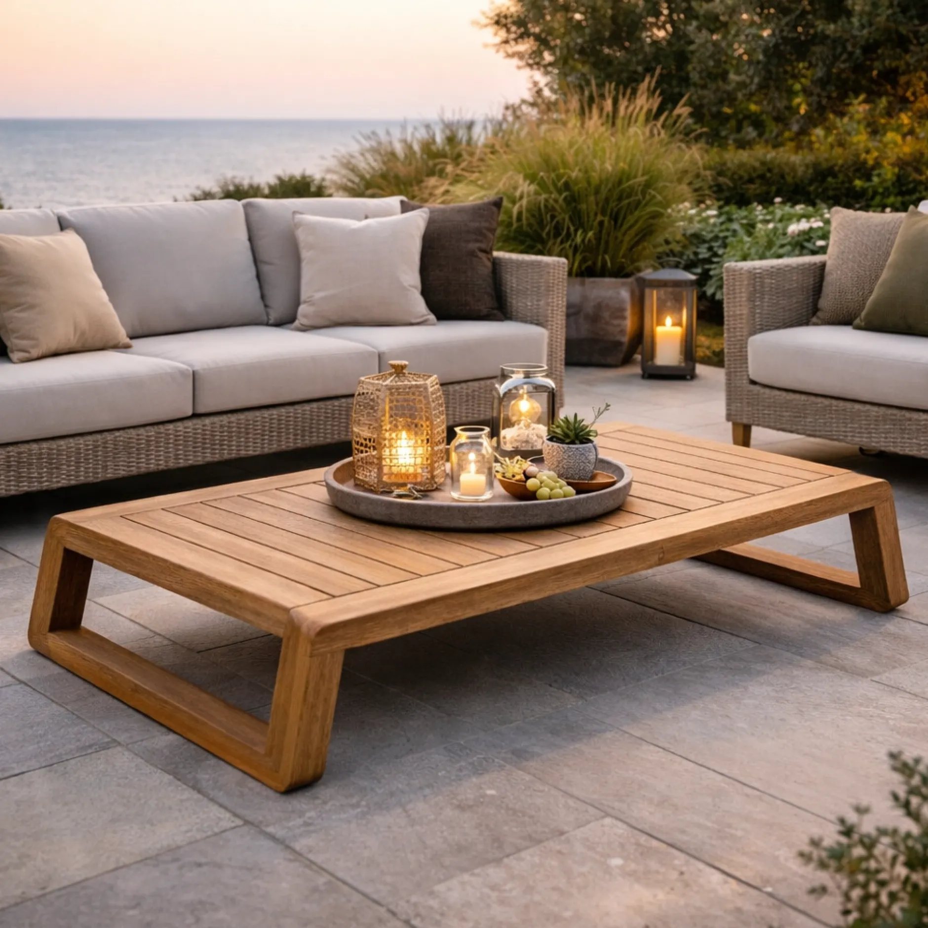 Couchtisch London Gescova - Teakholz - 140x80cm - Braun
