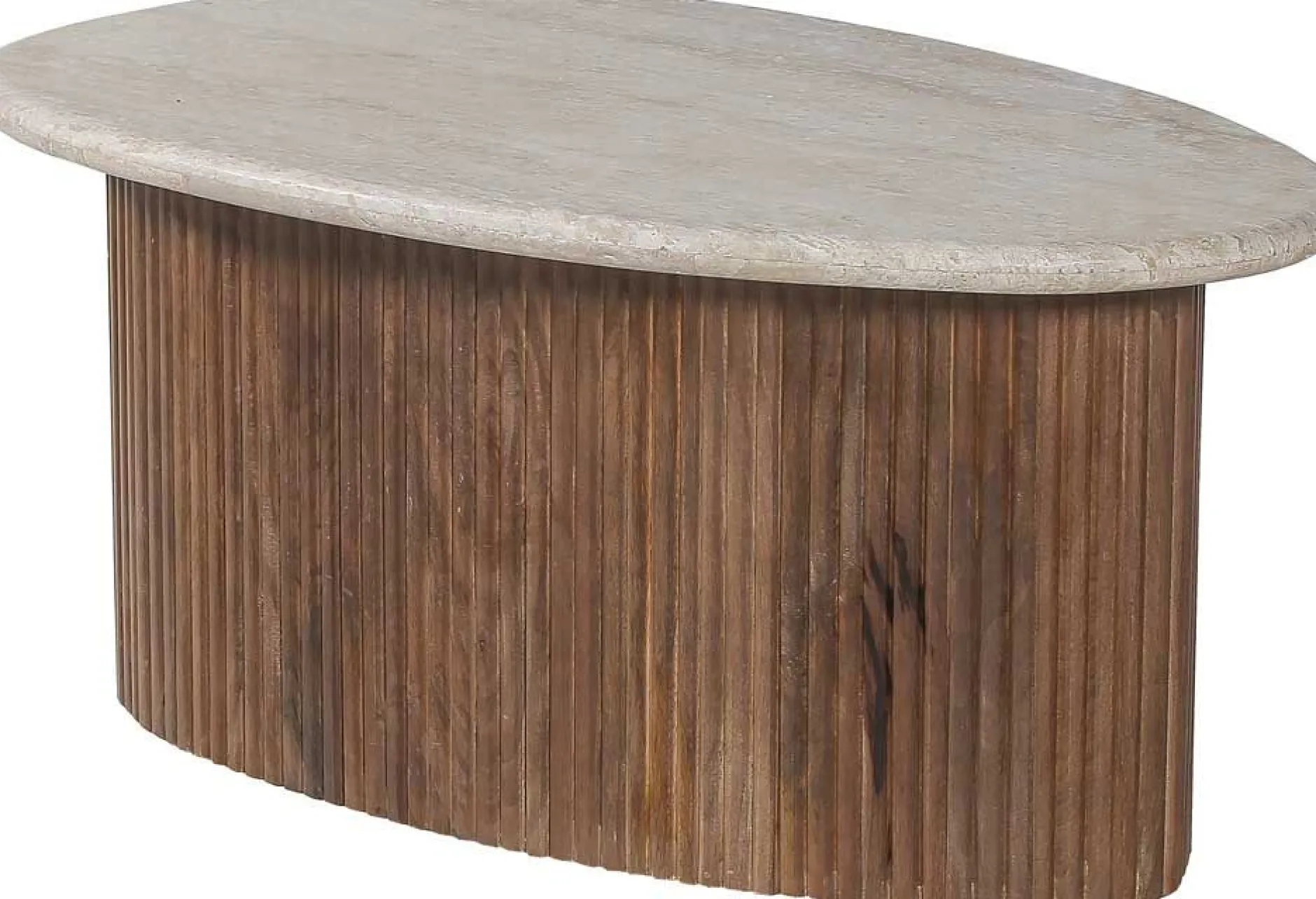 Couchtisch Louis | 90 x 55 x 40 cm | Travertin Beige
