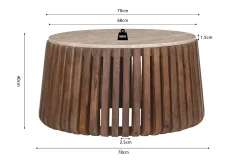 Couchtisch Lucce | Ø70 x 40 cm | Mangoholz