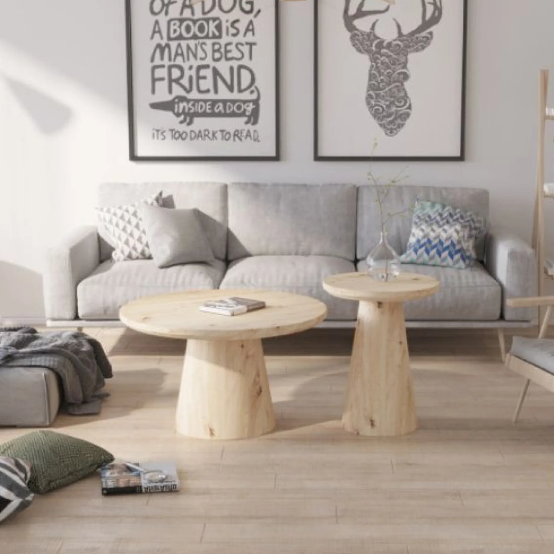 Couchtisch Lukas | Ø80 x 45 cm | Old Oak Design
