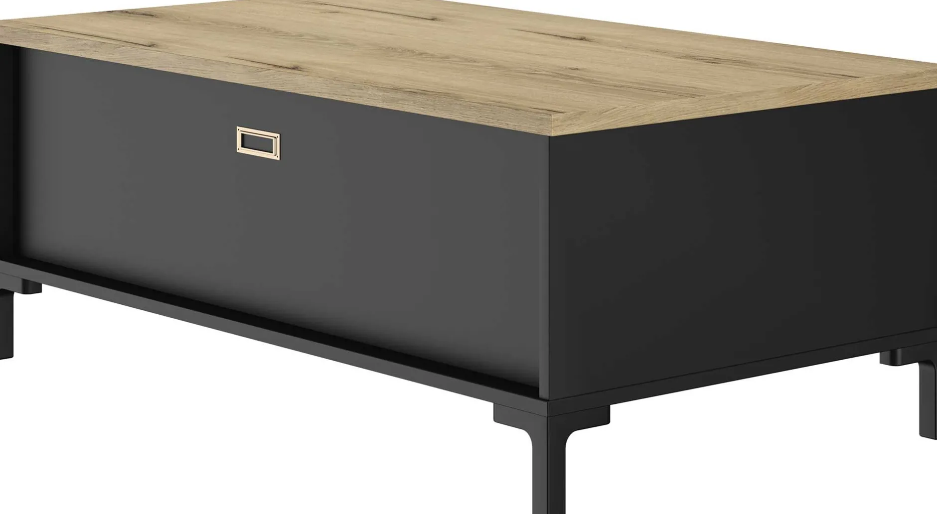 Couchtisch Manchester | Mit Ablagefläche | 109 x 60 x 36 cm | Helvezia Oak Design