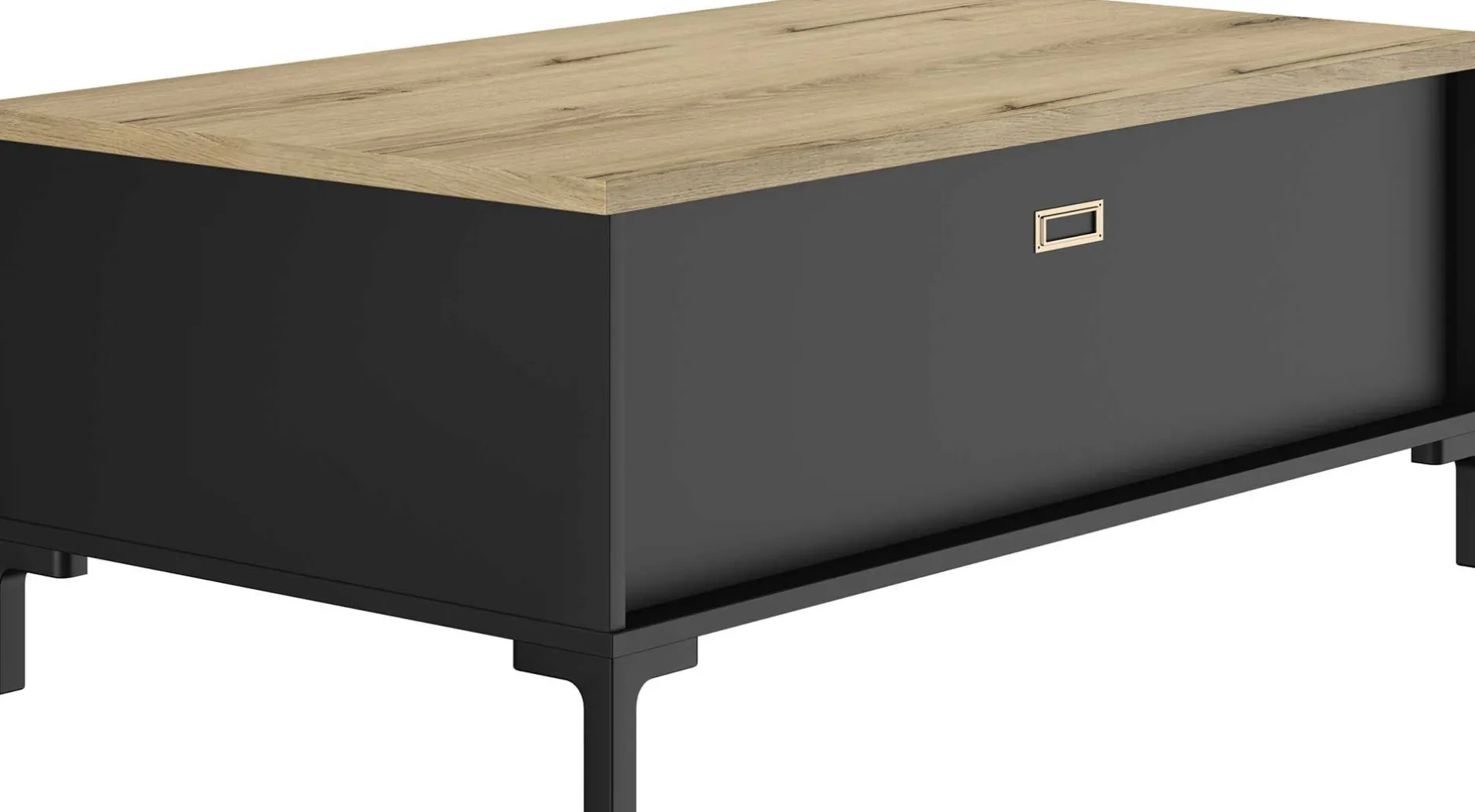 Couchtisch Manchester | Mit Ablagefläche | 109 x 60 x 36 cm | Helvezia Oak Design