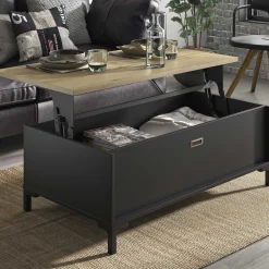 Couchtisch Manchester | Mit Ablagefläche | 109 x 60 x 36 cm | Helvezia Oak Design