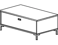 Couchtisch Manchester | Mit Ablagefläche | 109 x 60 x 36 cm | Helvezia Oak Design