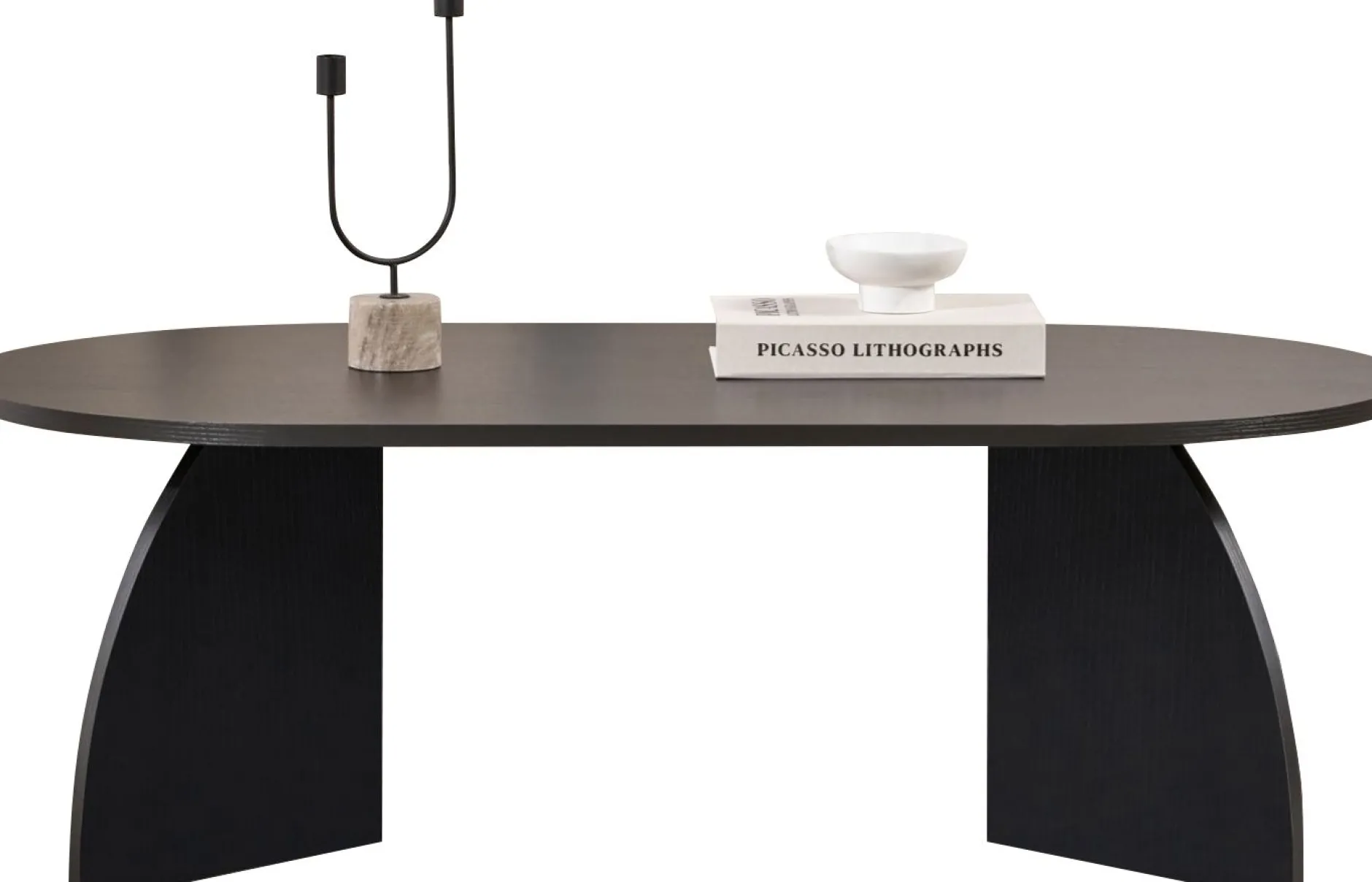 Couchtisch Melina - 100% MELAMINE - Holzschwarz - 40 x 60 x 120 cm