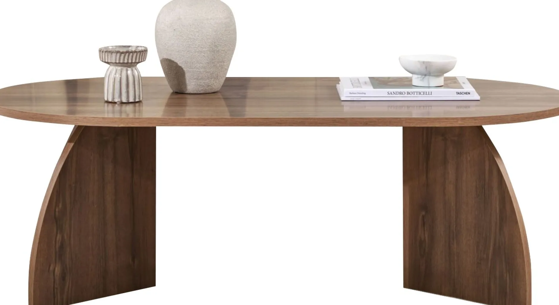 Couchtisch Melina - 100% MELAMINE - Walnuss - 40 x 60 x 120 cm