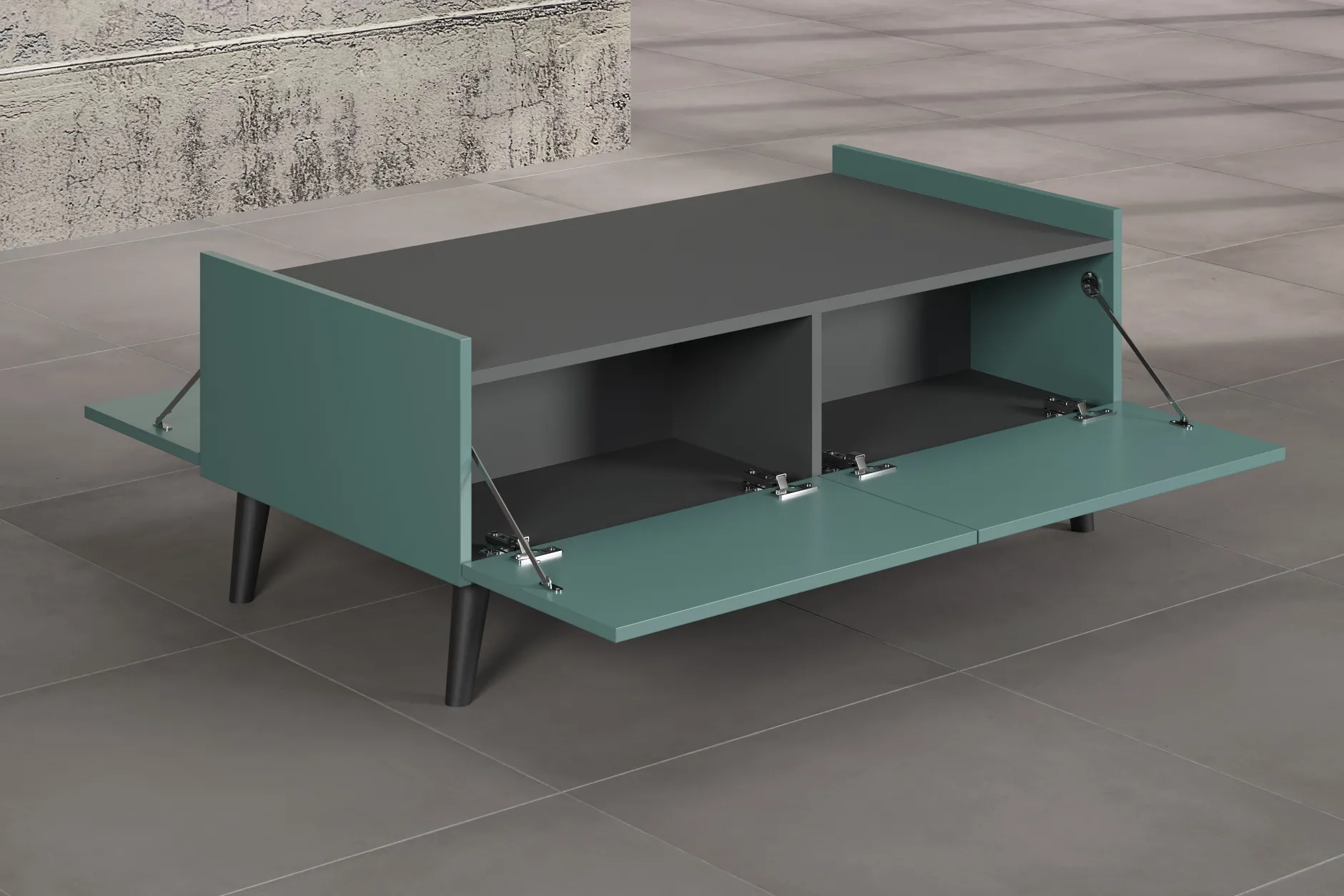 Couchtisch Melton | 110 x 60 x 44 cm | Anthrazitblau
