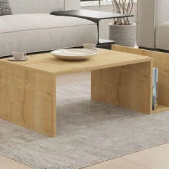 Couchtisch Memo - 100% MELAMINE - Saphireiche - 86,8 x 32,4 x 50 cm