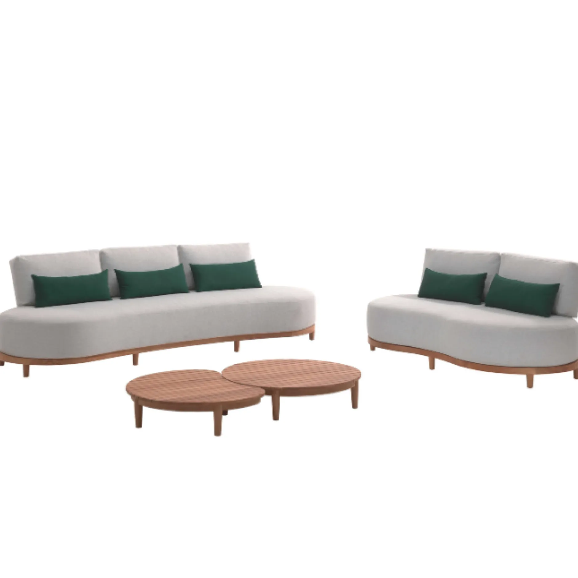 Couchtisch Mezzeluna 90cm Teakholz Braun Outdoor
