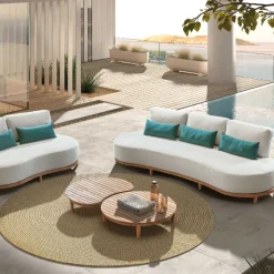 Couchtisch Mezzeluna Gescova - Teakholz 90x70 cm Braun