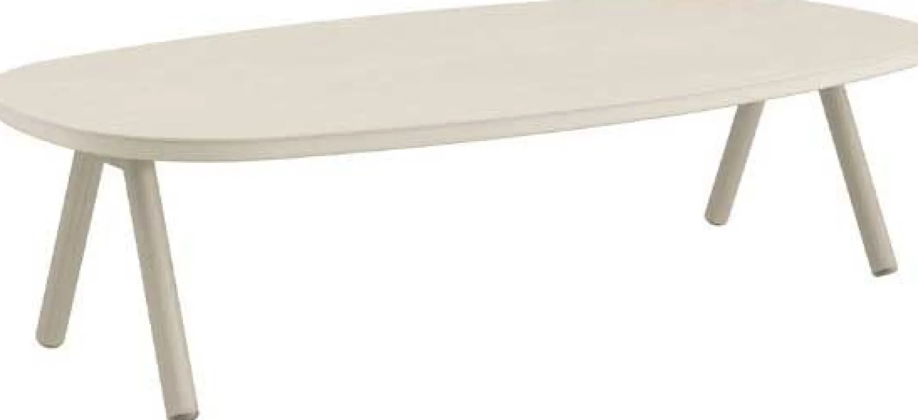 Couchtisch Midleton Gartenmöbel Aluminium Travertin 130x70x30cm Beige