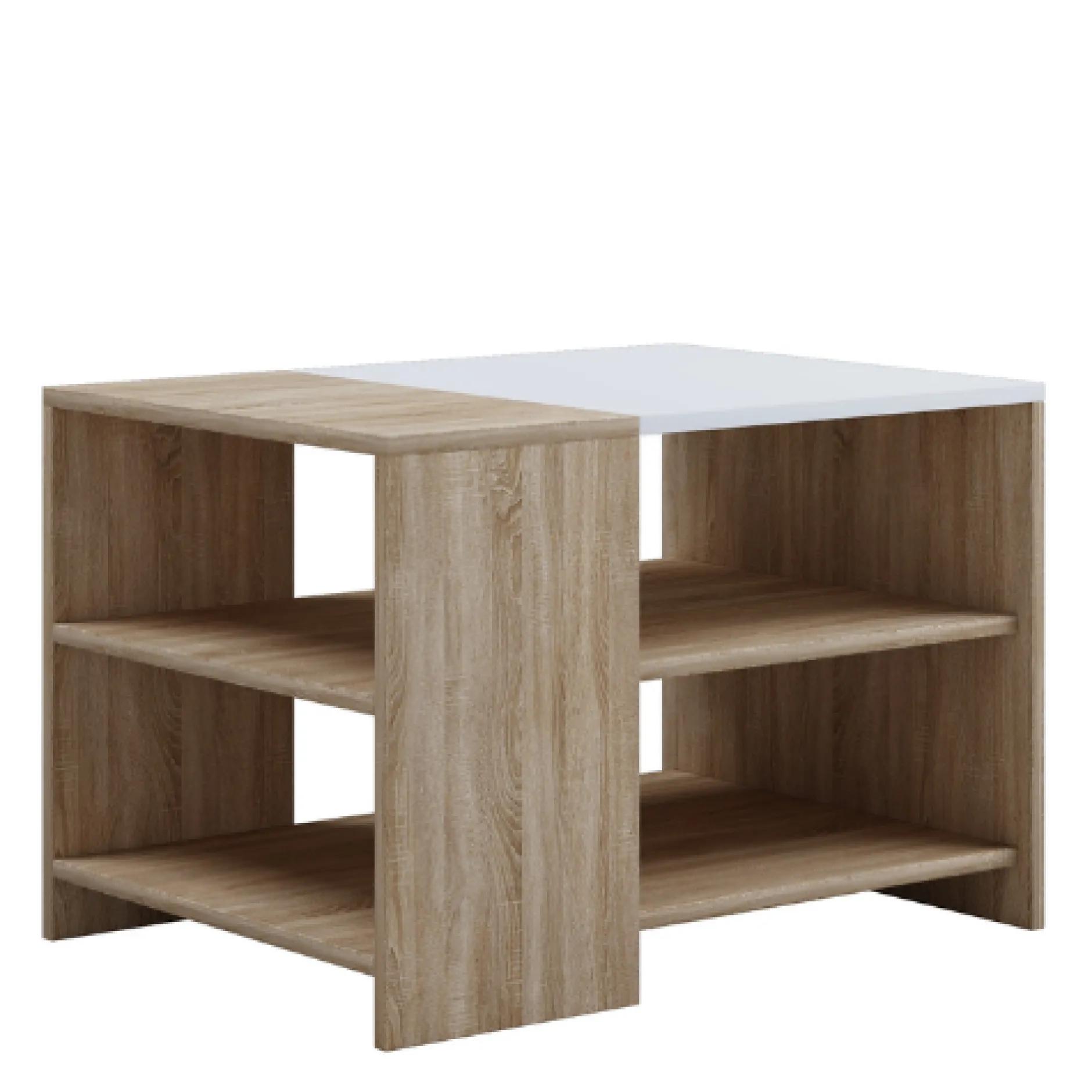 Couchtisch Milana 70x50 cm-Sonoma Eiche/Weiß