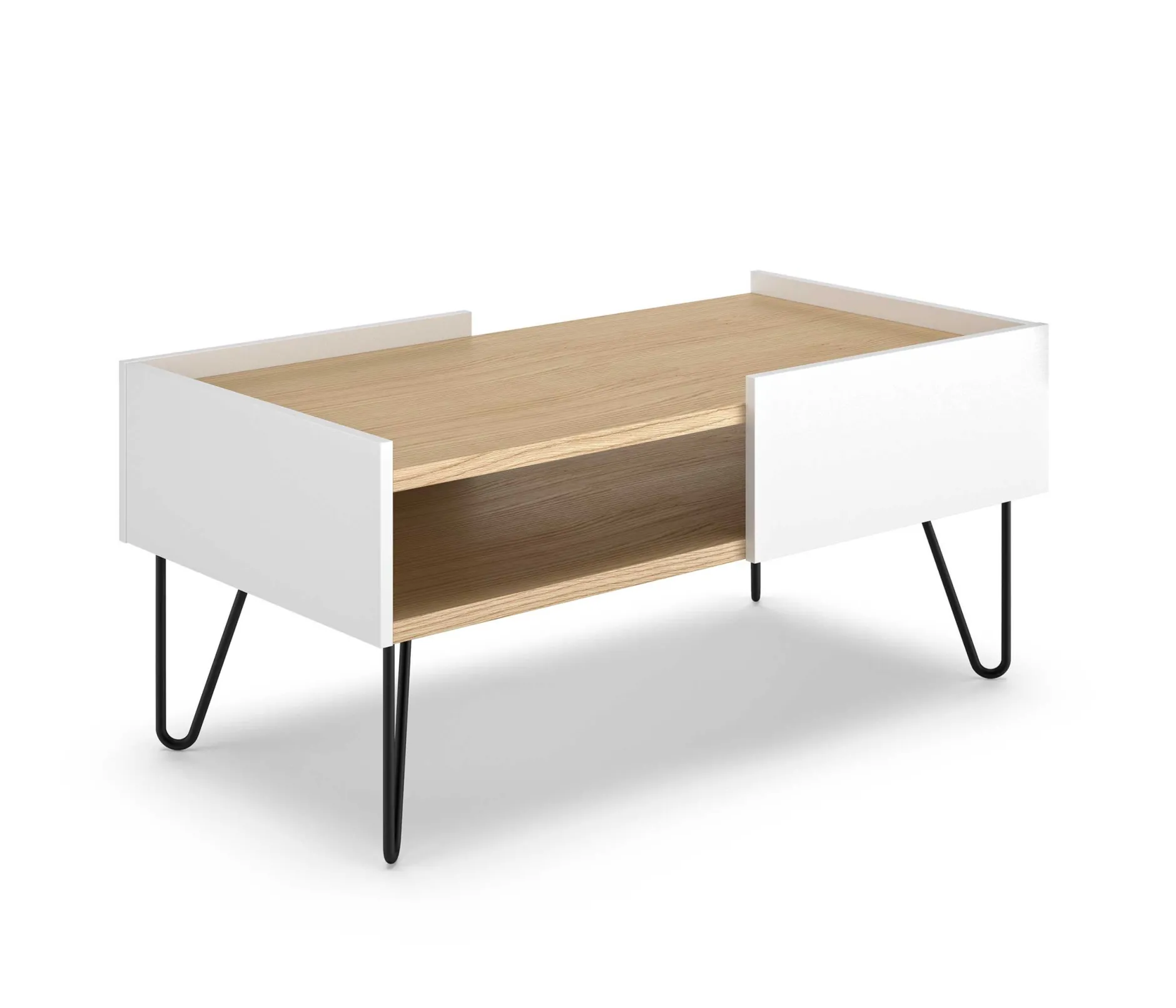 Couchtisch Nina 110cm - Eiche/Weiß