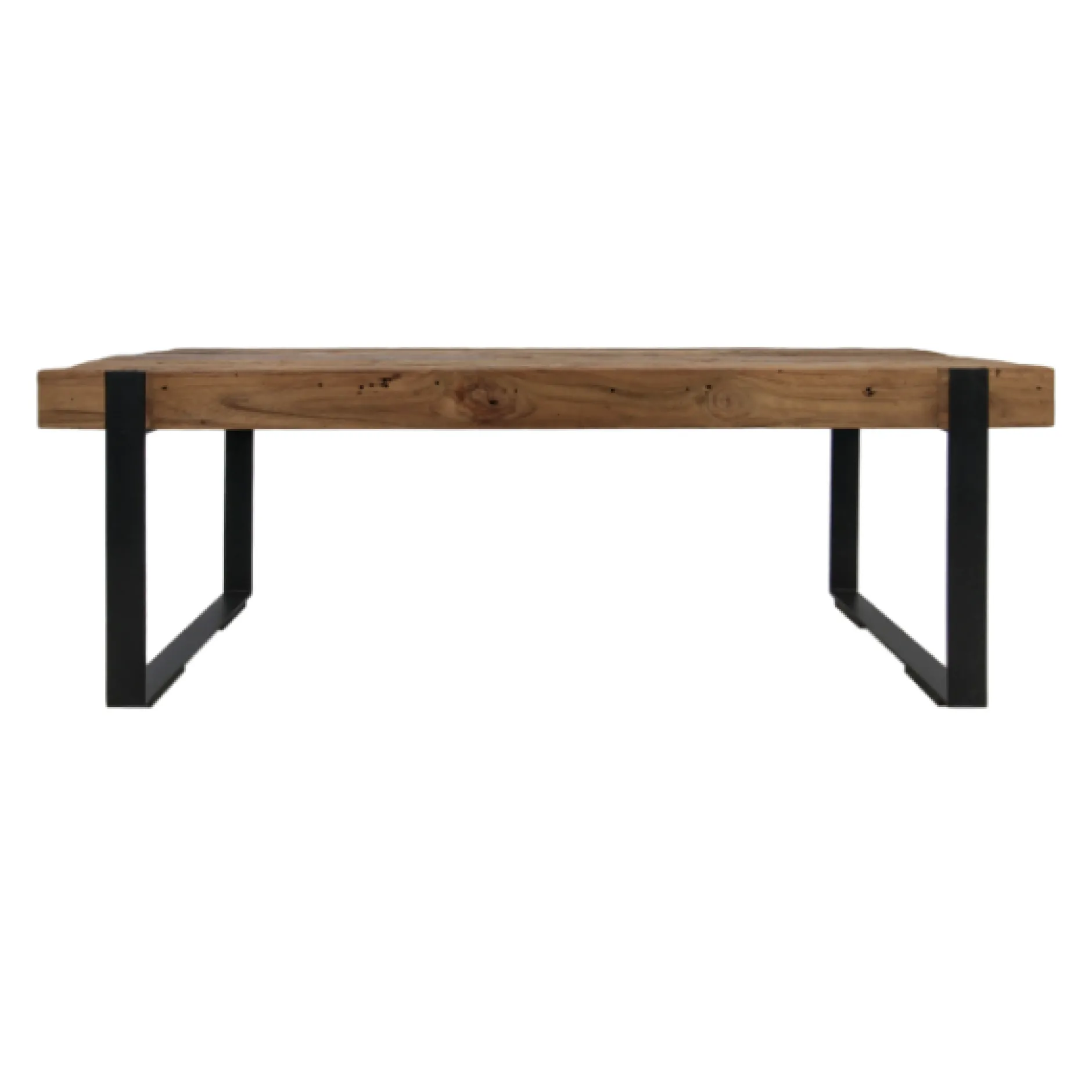 Couchtisch Norton 130x60cm - recyceltes Teakholz/Eisen