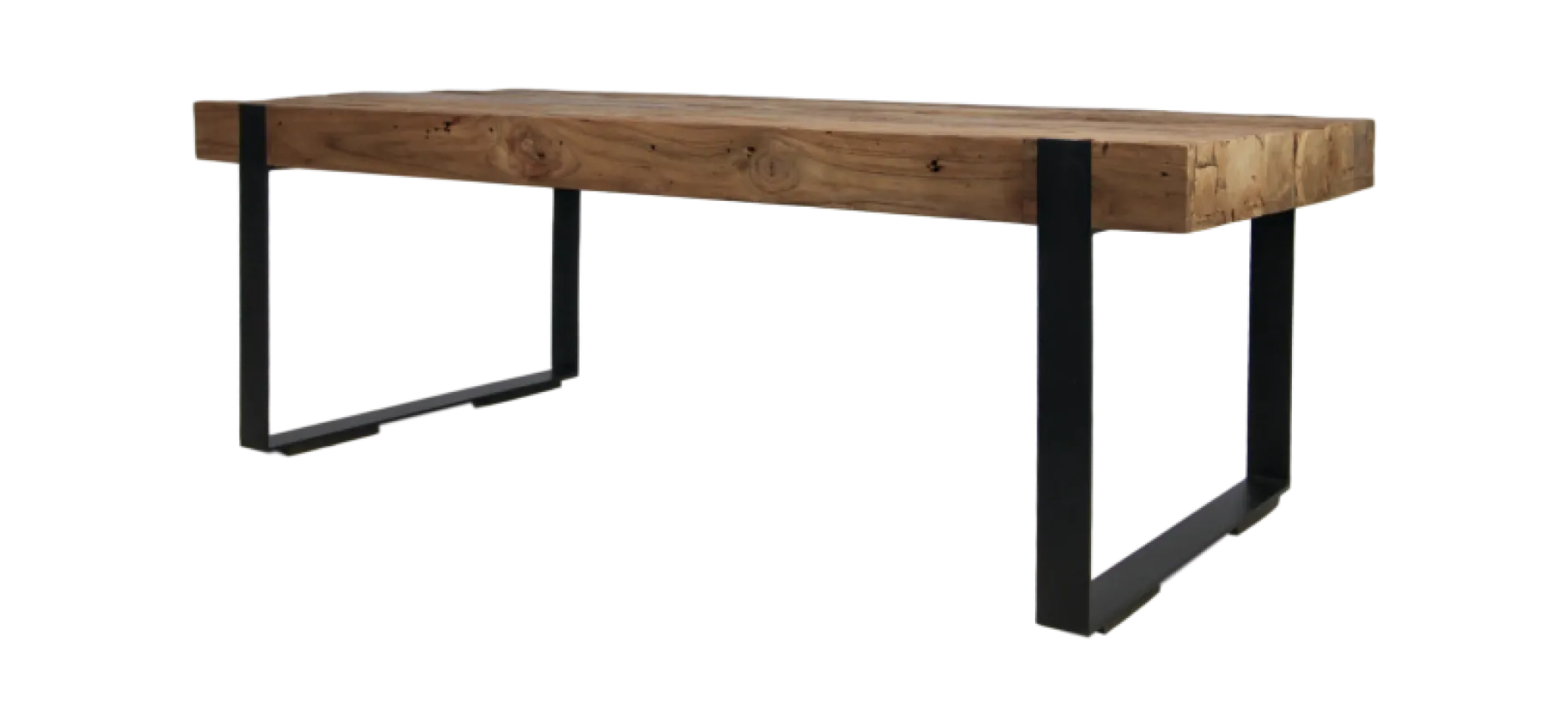 Couchtisch Norton 130x60cm - recyceltes Teakholz/Eisen