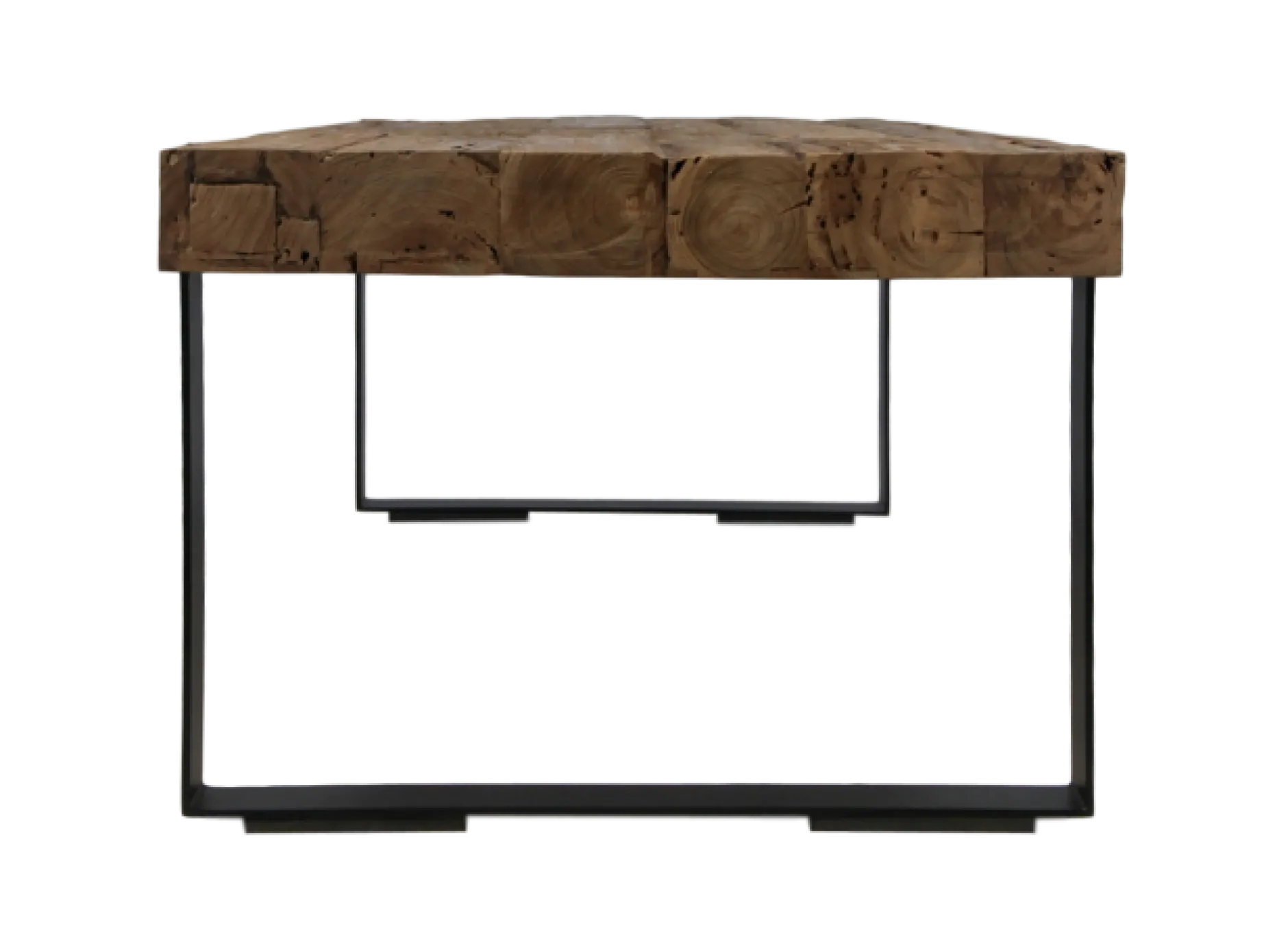Couchtisch Norton 130x60cm - recyceltes Teakholz/Eisen