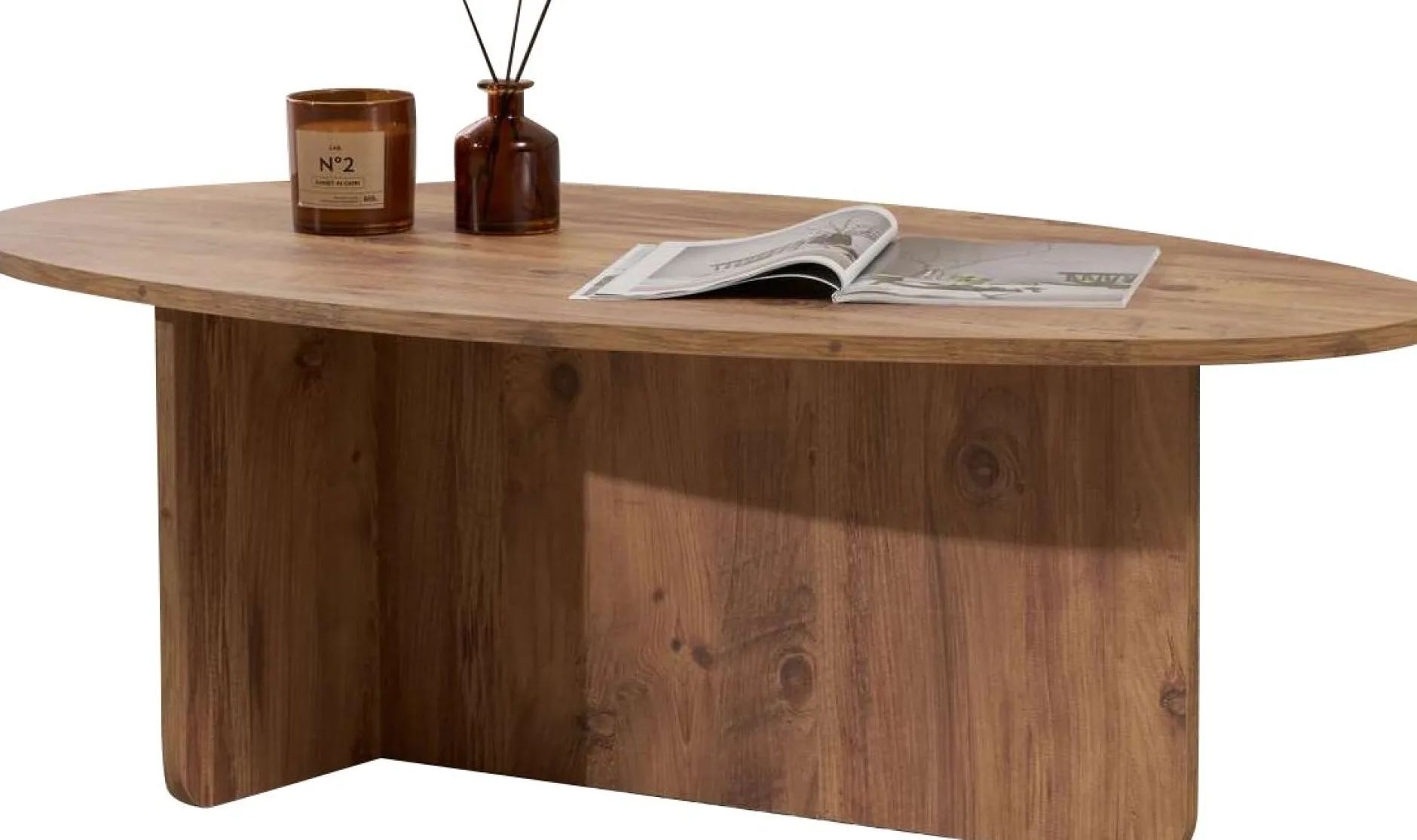 Couchtisch Orba - 100% MELAMINE - Atlantik-Kiefer - 40 x 65 x 120 cm