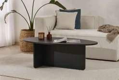 Couchtisch Orba - 100% MELAMINE - Holzschwarz - 40 x 65 x 120 cm