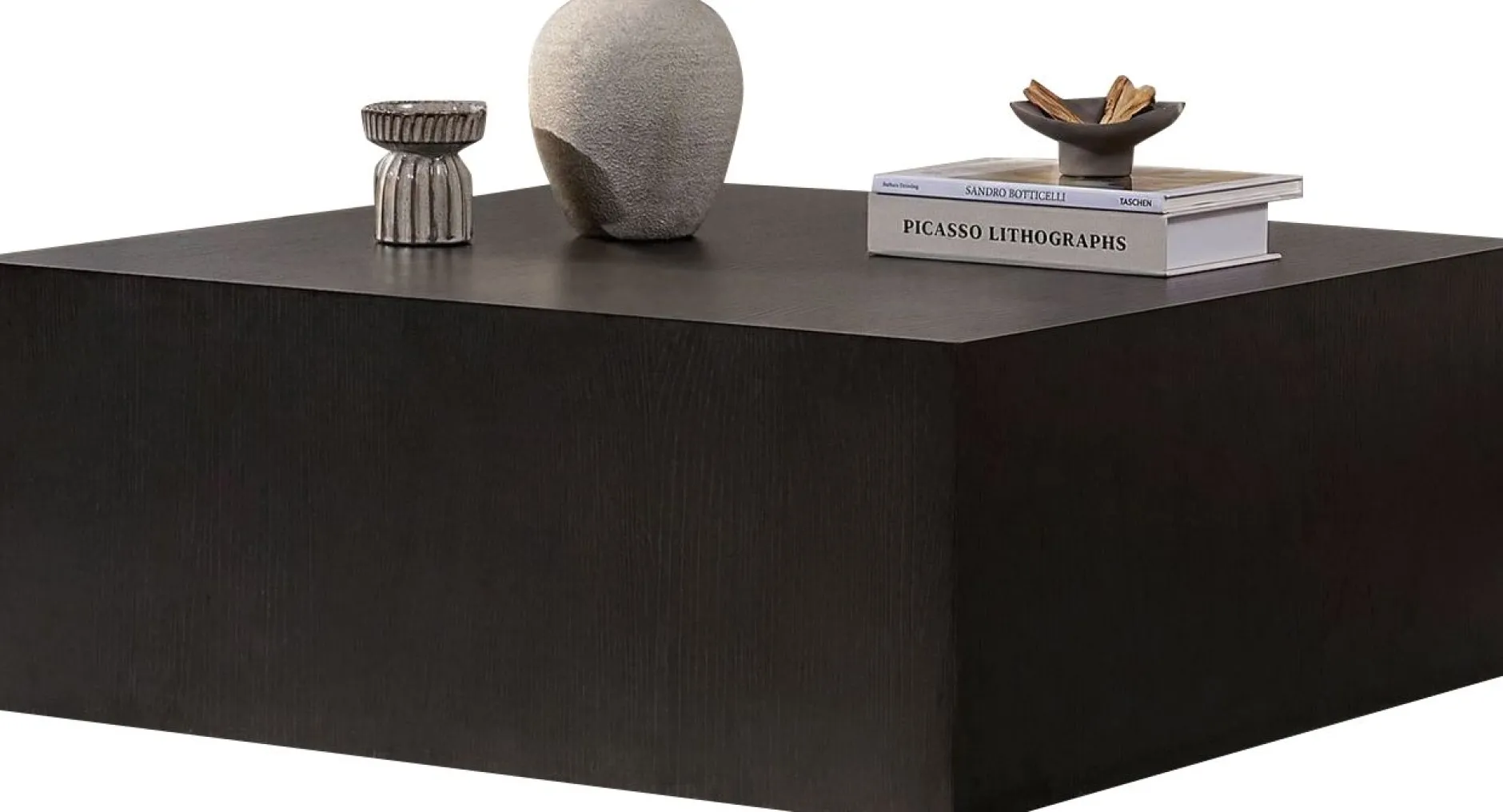 Couchtisch Prizma - 100% MDF - Holzschwarz - 35 x 90 x 90 cm