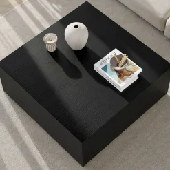 Couchtisch Prizma - 100% MDF - Holzschwarz - 35 x 90 x 90 cm