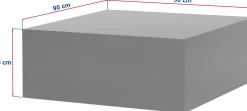Couchtisch Prizma - 100% MDF - Walnuss - 35 x 90 x 90 cm