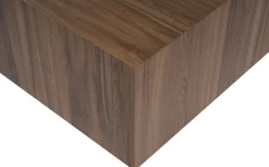 Couchtisch Prizma - 100% MDF - Walnuss - 35 x 90 x 90 cm