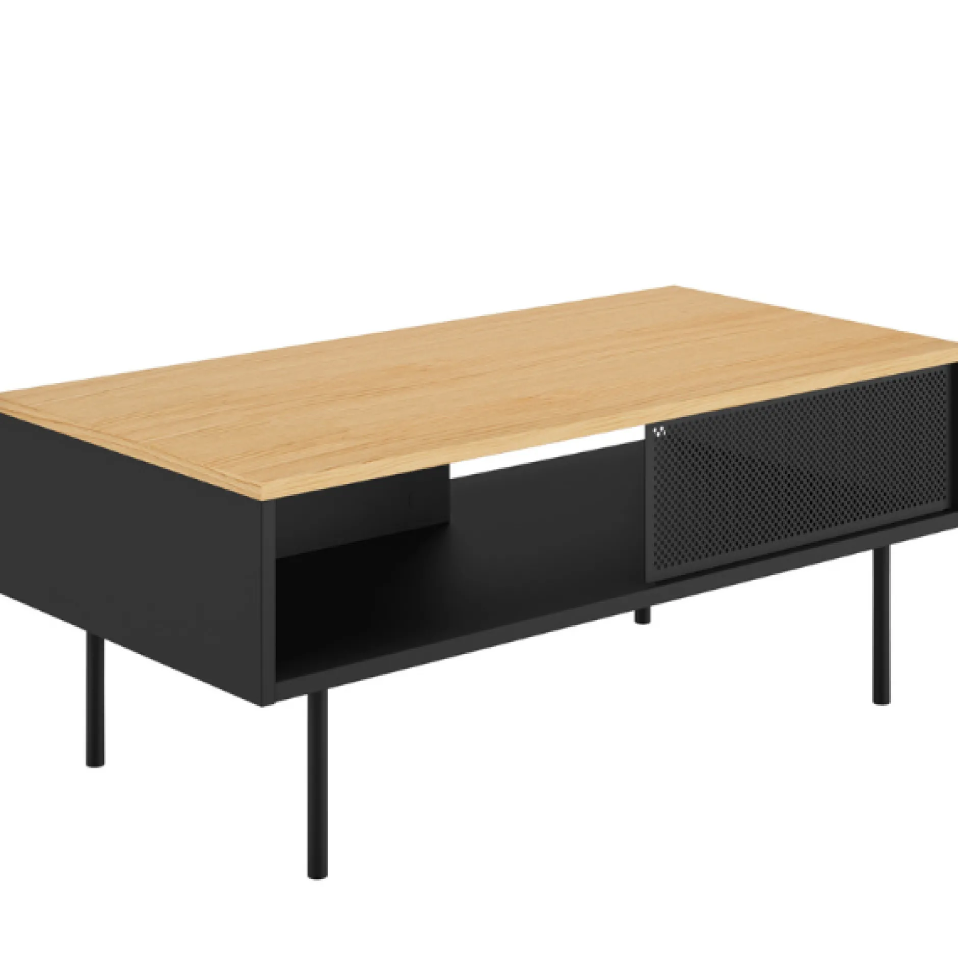 Couchtisch Renée 100 cm - Eiche/schwarz