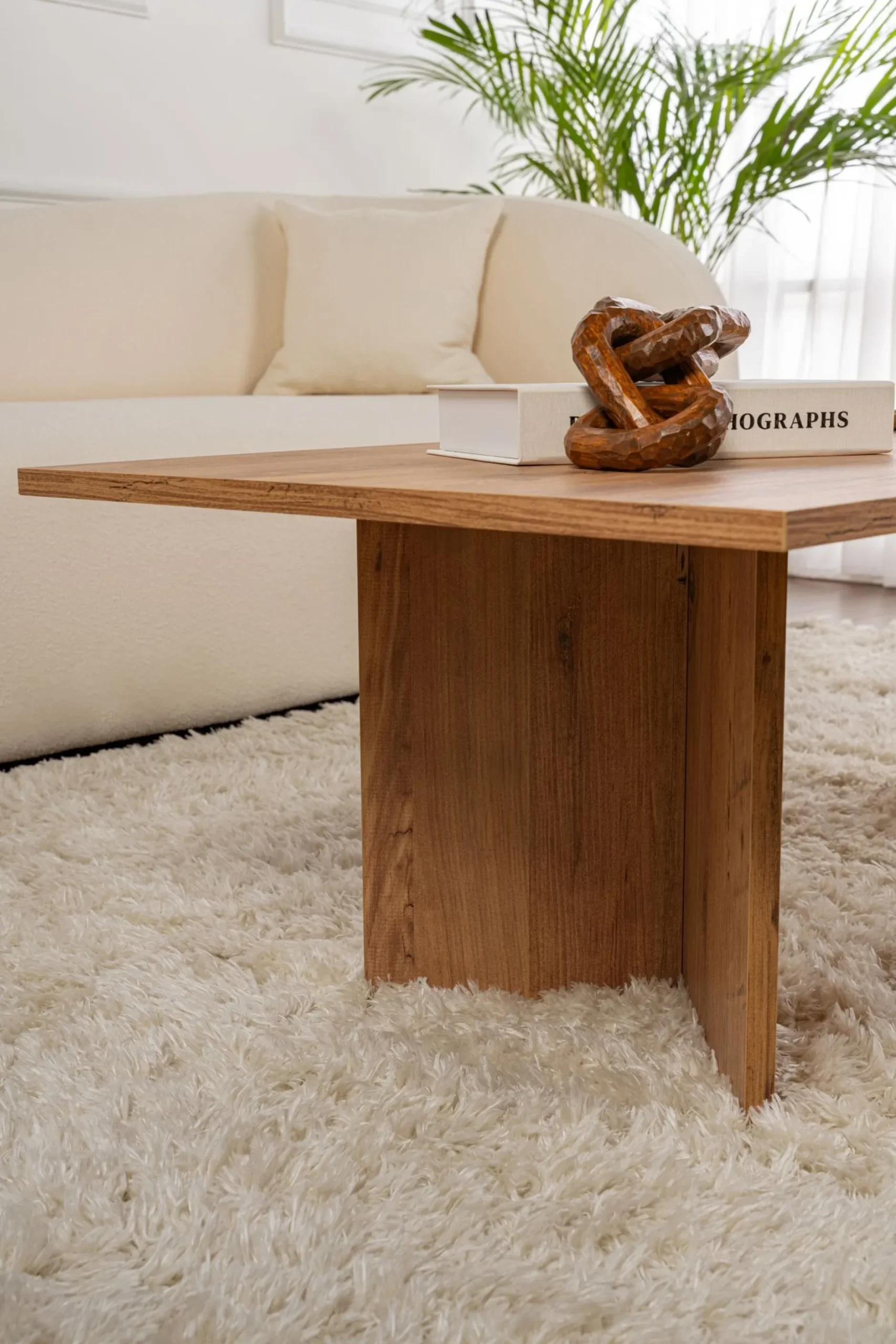 Couchtisch Sabin - 100% MELAMINE - Atlantik-Kiefer - 40 x 60 x 119 cm