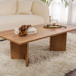 Couchtisch Sabin - 100% MELAMINE - Atlantik-Kiefer - 40 x 60 x 119 cm