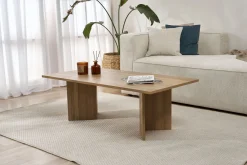 Couchtisch Sabin - 100% MELAMINE - Eiche - 40 x 60 x 119 cm