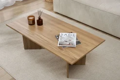 Couchtisch Sabin - 100% MELAMINE - Eiche - 40 x 60 x 119 cm