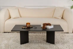 Couchtisch Sabin - 100% MELAMINE - Holzschwarz - 40 x 60 x 119 cm