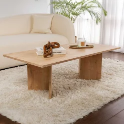 Couchtisch Sabin - 100% MELAMINE - Saphireiche - 40 x 60 x 119 cm